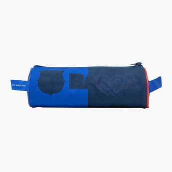 Barcelona Print Pencil Case with Strap and Zip Closure