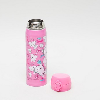 Charmmy Kitty Print Water Bottle with Flip Cap