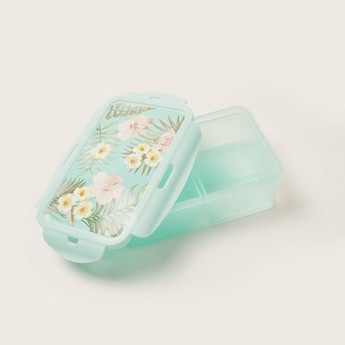 Juniors Tropical Print Lunch Box with Clip Lock Lid