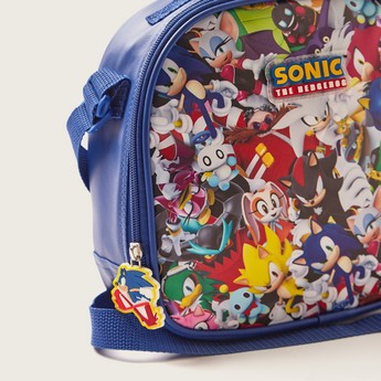 Sonic the Hedgehog Print Lunch Bag with Adjustable Strap