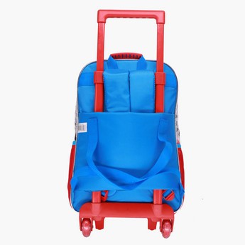 Mustang Printed Trolley Backpack - 18 inches