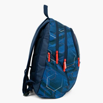 SunCe FIFA Embossed Backpack with Shoulder Straps and Speaker - 18 inches