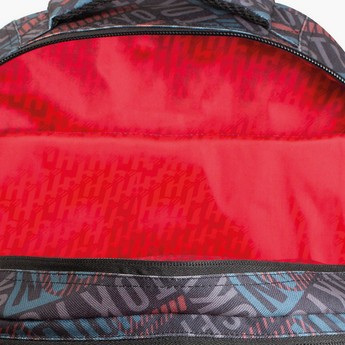 Tandem Printed Backpack with Adjustable Straps and Zip Closure