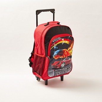 Juniors Printed 16-inch Trolley Backpack with Lunch Bag and Pencil Pouch