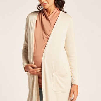 Love Mum Maternity Longline Cardigan with Pockets