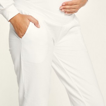 Love Mum Solid Maternity Jog Pants with Pocket Detail