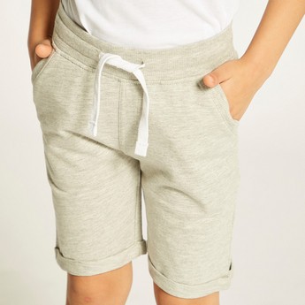 Juniors Solid Shorts with Pocket Detail and Elasticised Waistband