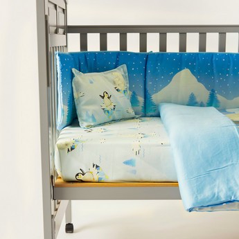 Fancy Fluff Arctic Print 4-Piece Organic Bedding Set