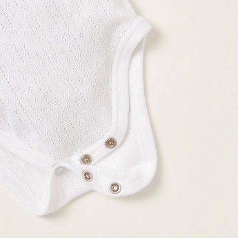 Juniors Plain Sleeveless Bodysuit with Round Neck