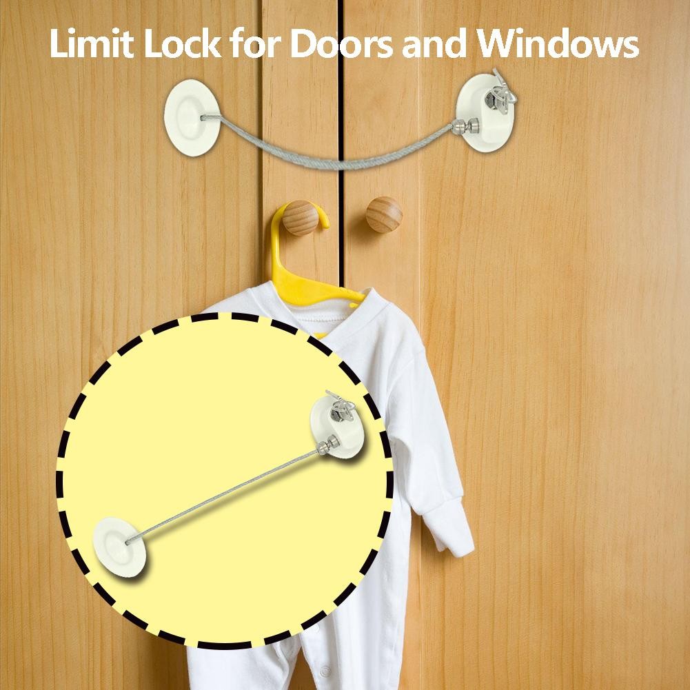 Child Safety Lock Cabinet Refrigerator Door Lock Stainless Steel Child Protection Baby Home Window Lock Strong Fix