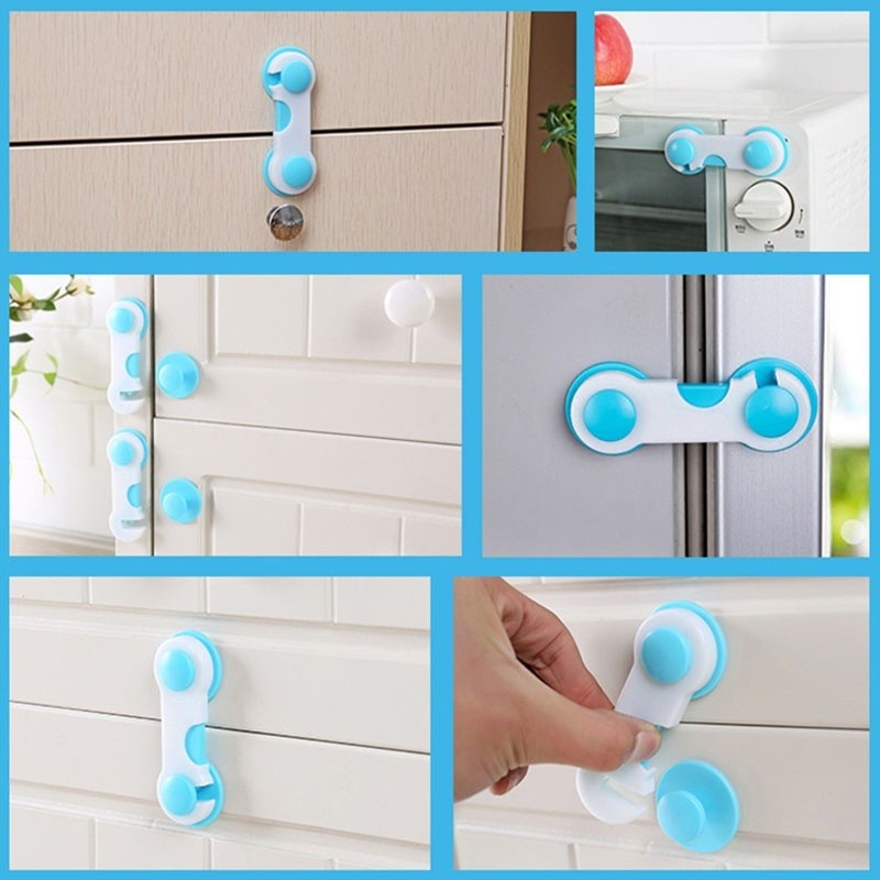 5pcs/lot Children's Security Protector Baby Care Multifunctional Child Baby Safety Lock Cabinet Wardrobe Drawer Door Safety Locks