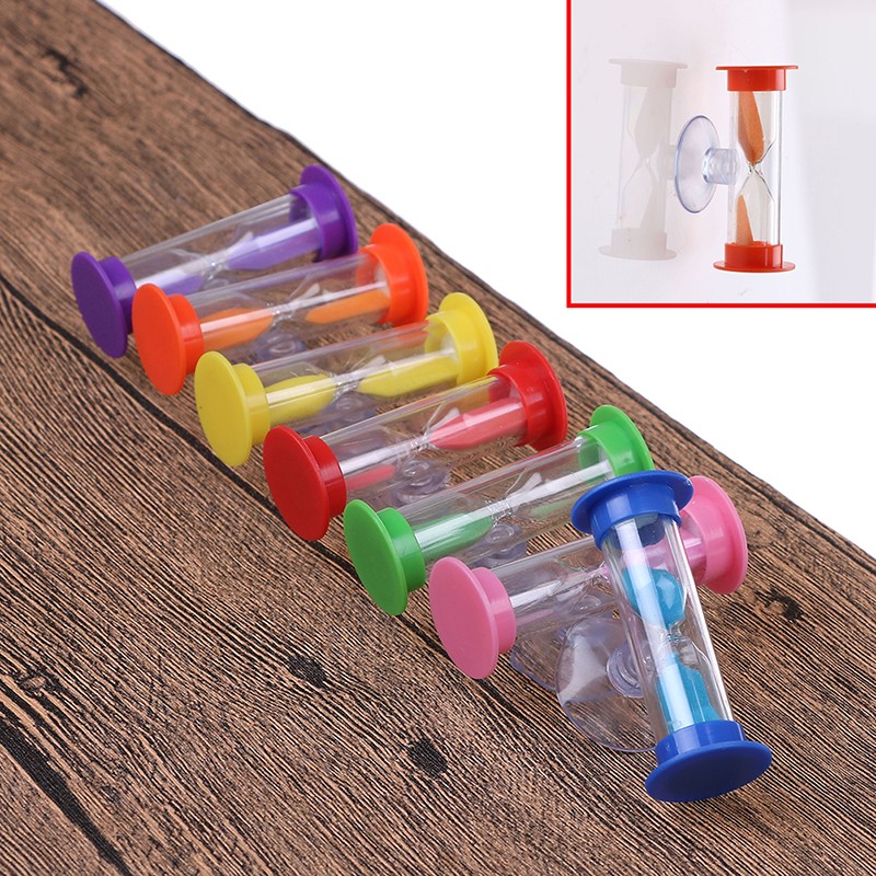 3 minutes shower timer tooth brushing timer creative gifts children supplies hourglass sandglass plastic suction cup 7 colors