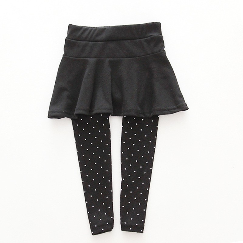 girls leggings baby girls skirt-pants baby fleece pants girls spring/autumn warm pants 2-7 years old girls pants with little dot