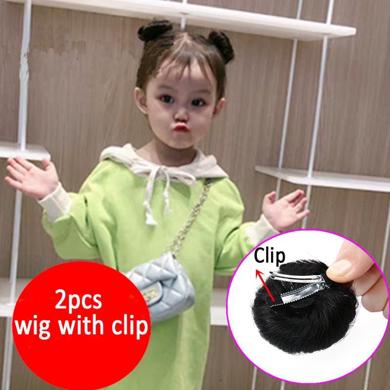 Baby Wig Clips Kids Wig Headpiece Hair Accessory With Clip Cute Headwear Baby Wig Toddler Head Decor Wig For 0-8 Years