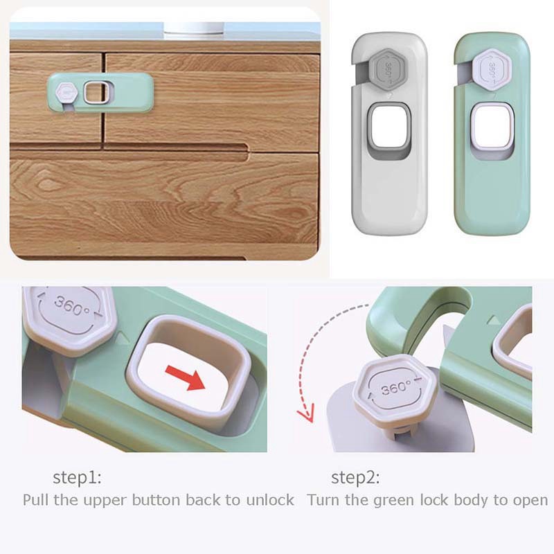 Adhesive Baby Drawer Lock Children Security Clip Safety Lock for Wardrobe Door Wardrobe Fridge Cabinet Baby Care Protector