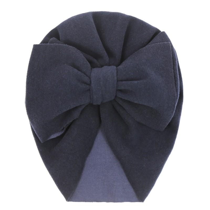 Baby Big Bowknot India Beanie Knit Solid Color Beanie Cute Bow Cotton Elastic Turban Headband for Babies Girls Boys