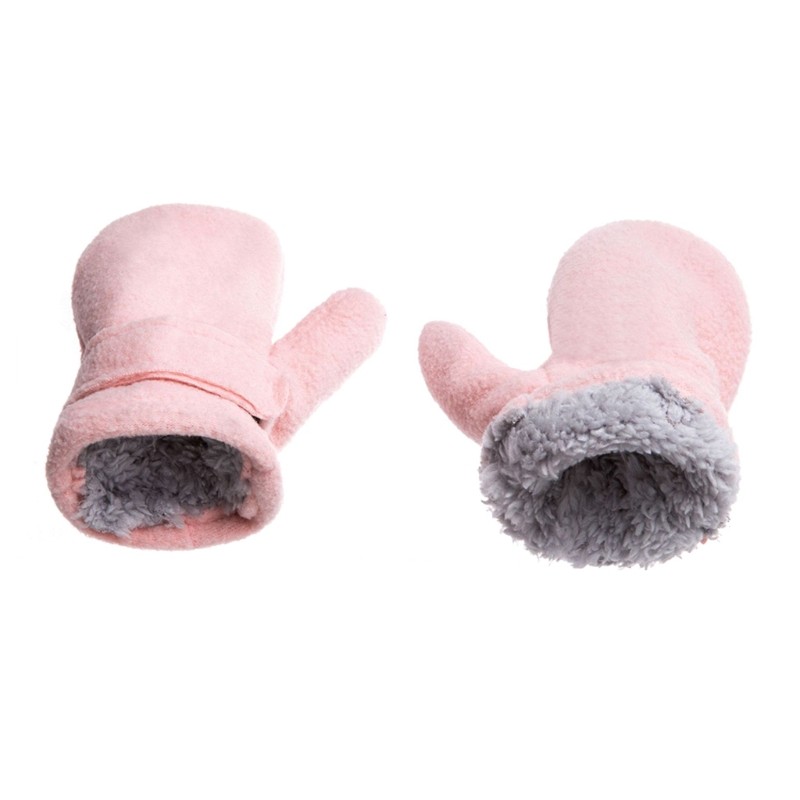 Baby Boy Winter Mittens Lined With Fleece Easy On Toddler Boy Girls Gloves Thick Warm Outdoor Hand Warmers