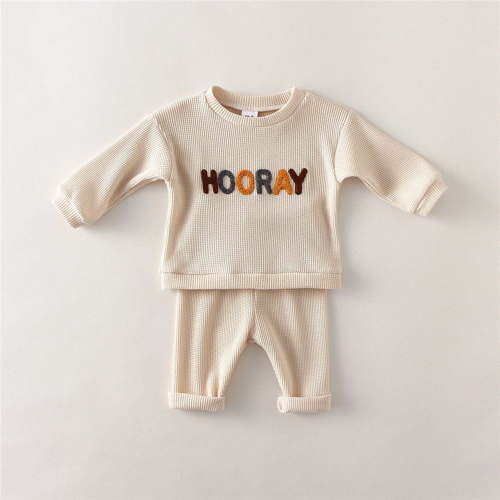 Fashion Baby Clothes Set Spring Baby Boy Girl Casual Tops Loose Sweater Trousers 2pcs Newborn Baby Boy Clothes Outfits