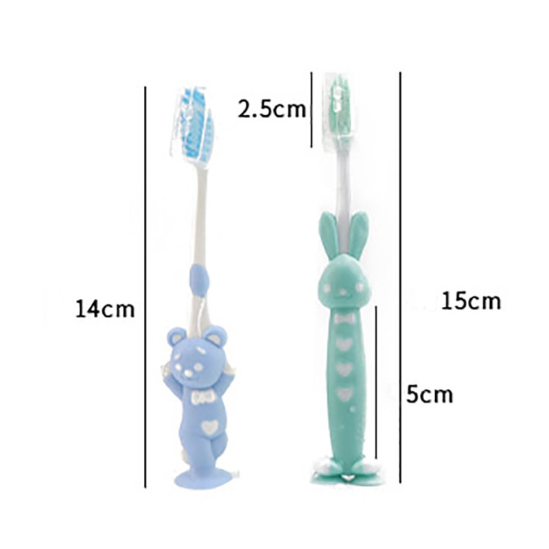 4pcs/set Baby Teeth Children Soft Bristles Cute Teething Rings Soft Toothbrush Silicone Baby Kids Toothbrushes Oral Care Cleaning