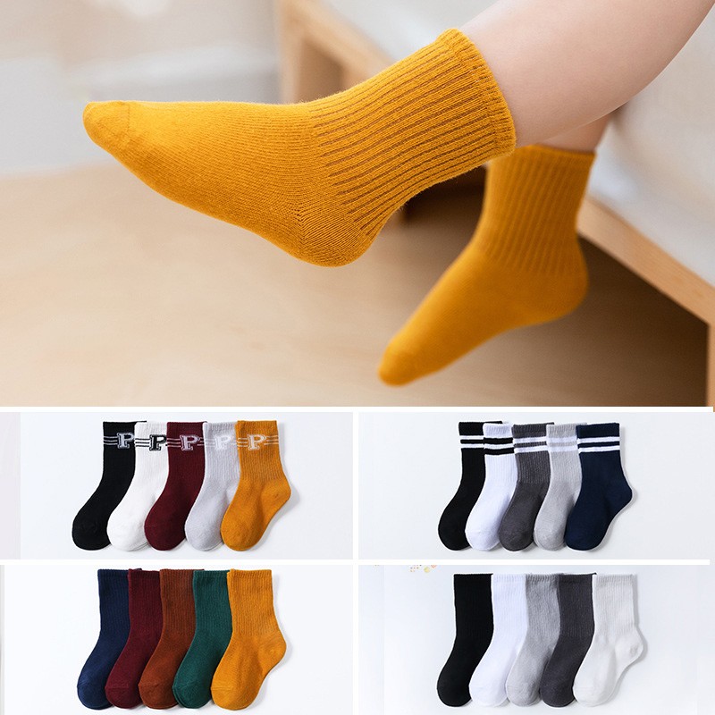 5 Pairs Cute Cartoon Kids Socks Autumn Winter Warm Baby Boys Girls Socks Soft Cotton Toddler Baby Children Socks 1-12 Years