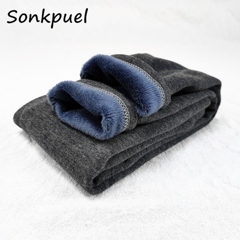 Sweet Girls Pants Kids Boys Thick Warm Pants Winter Casual Children Solid Color Pants Girls Leggings Baby Autumn Clothes