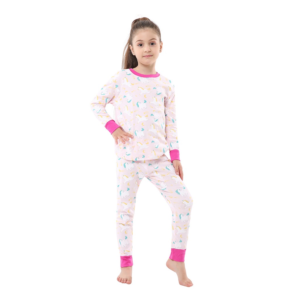 Girls Unicorn Pajamas Kids Sleepwear Dinosaur Pajamas Kids Rocket 1-8 Years New Set 2020