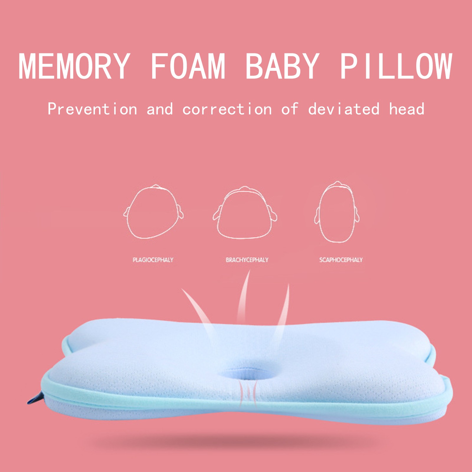 Baby Memory Cotton Pillow Infant Head Shaping Pillow Prevent Flat Head Syndrome 3D Newborn Baby Breathable Pillow Gifts