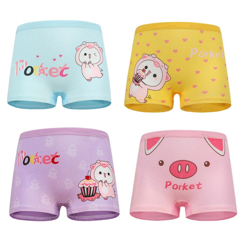 10 pieces/lot Design Children Girls Cotton Soft Lovely Panties Cartoon Baby Underwear for Girls Kids Boxer Panties Breathable