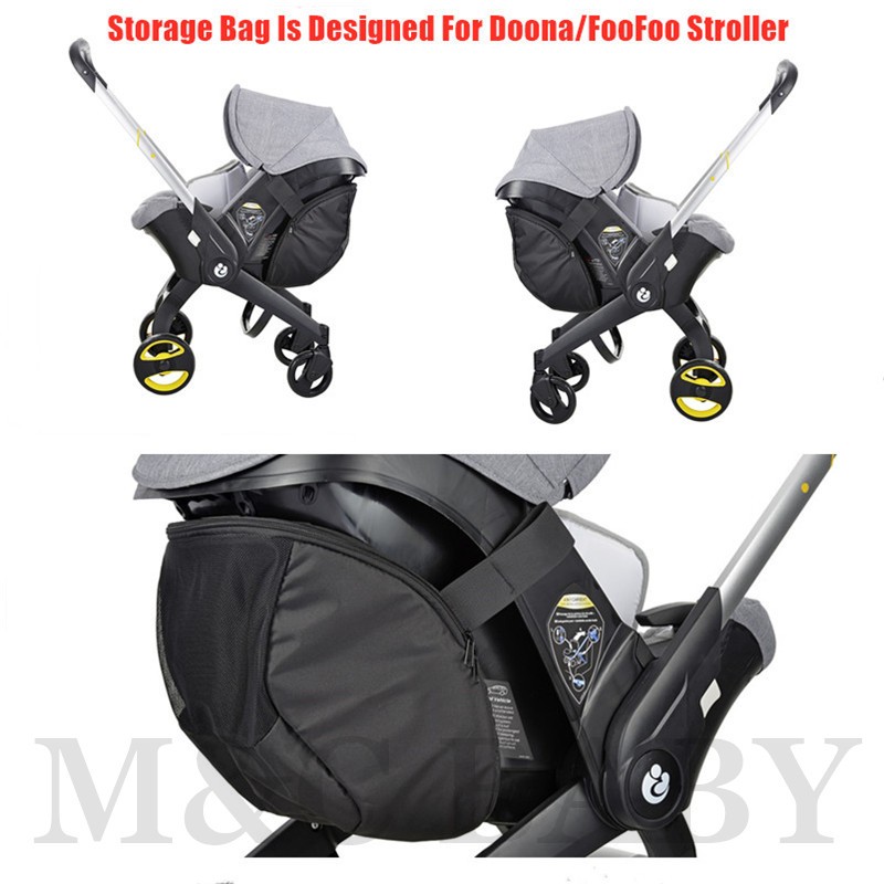 Storage Bag Essentials Bag Compatible With Donna/Foofoo Infant Car Seat Stroller Mom Bag Black Color