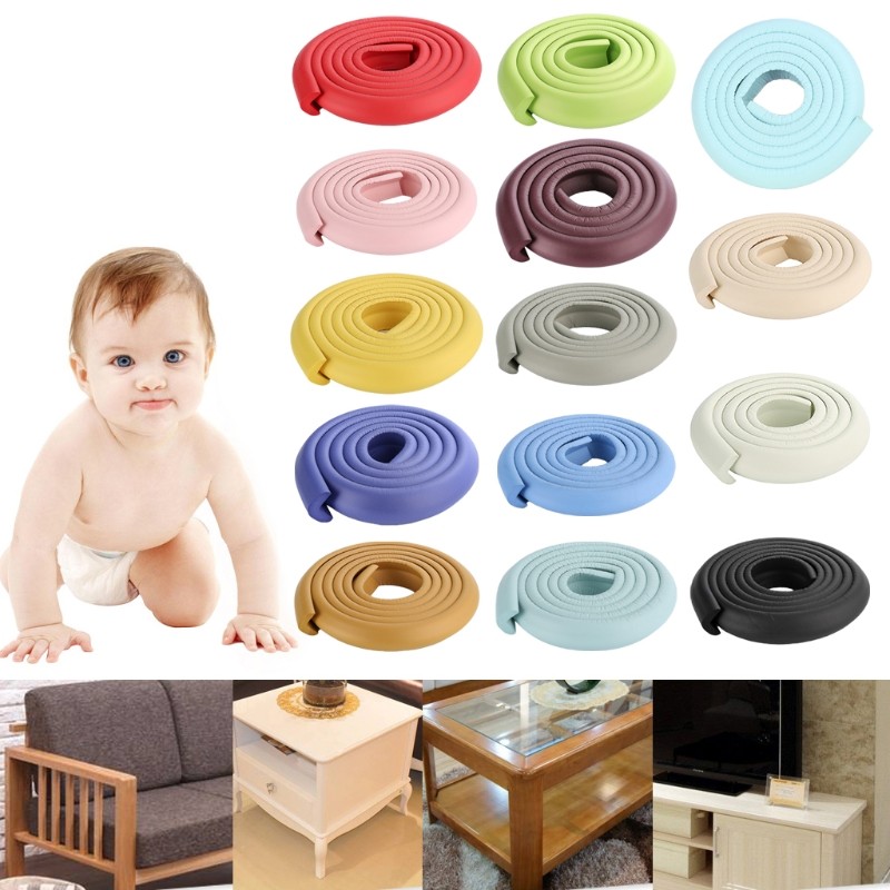 2 Meters Baby Safety Corner Desk Guard Rubber Table Protection Kids L Shape Soft Edge