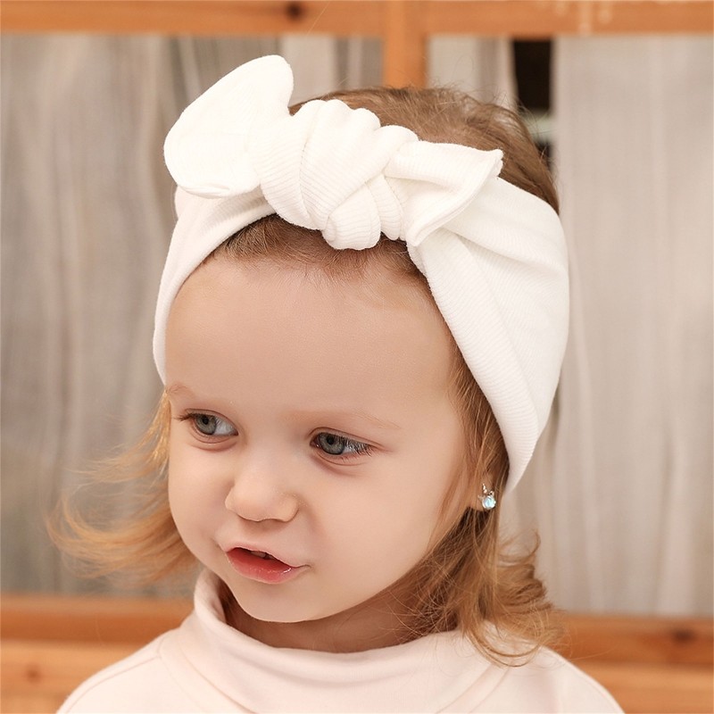 Baby Bowknot Headband Stretchy Turban Elastic Big Bows Hair Band Head Wrap Children Toddler Headwear Hair Decorations