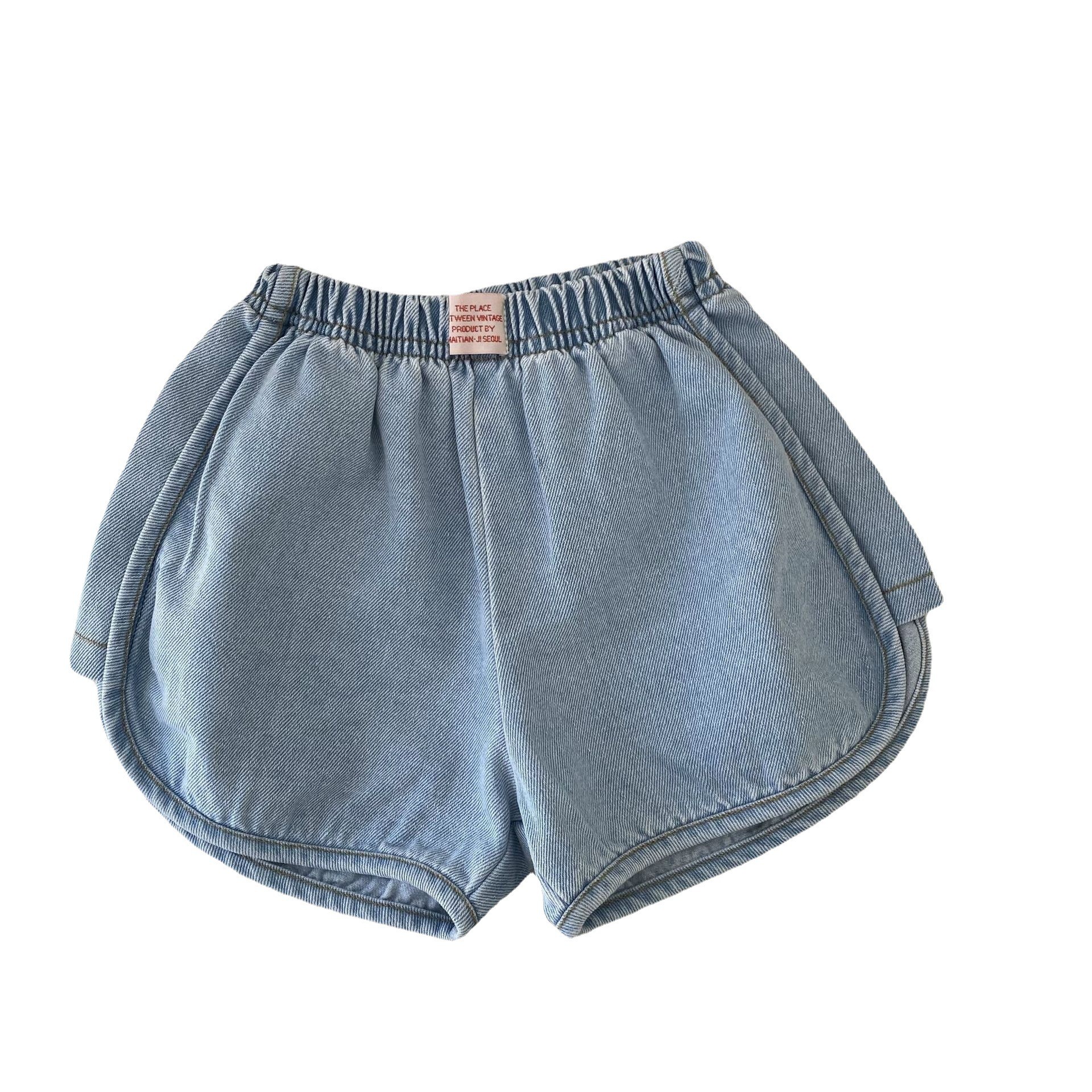 2022 summer new children's denim shorts cotton shorts kids outdoor casual pants baby boys and girls hemming short pants