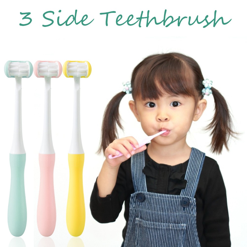 Baby Training Toothbrush Oral Care Baby Toothbrush Safety Triple Ribbon Brush Kindergarten Oral Health Care Products