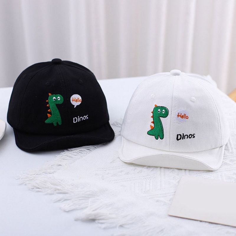 Baby Baseball Hat Caps For Kids Cartoon Dinosaur Print Baby Boy Girl Travel Sun Caps Toddler Hats Gift Adjustable