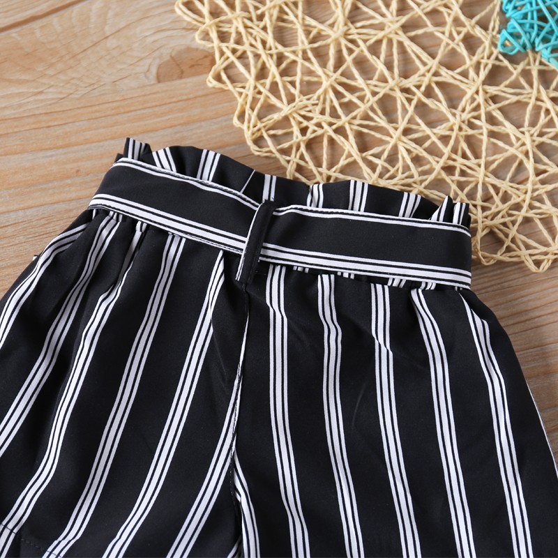 2021 new summer striped shorts casual children's clothing shorts for girls sports shorts kids clothing girl