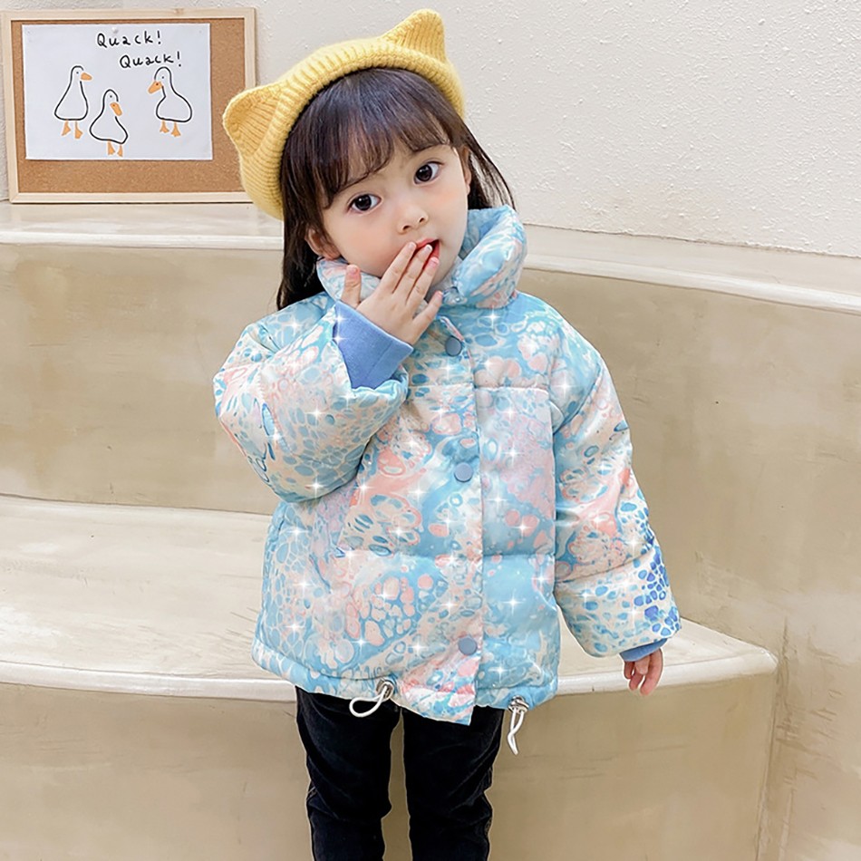 Autumn Winter Children Down Jackets For Baby Boys Girls Solid Thick Warm Fleece Kids Blouse Coats Outerwear