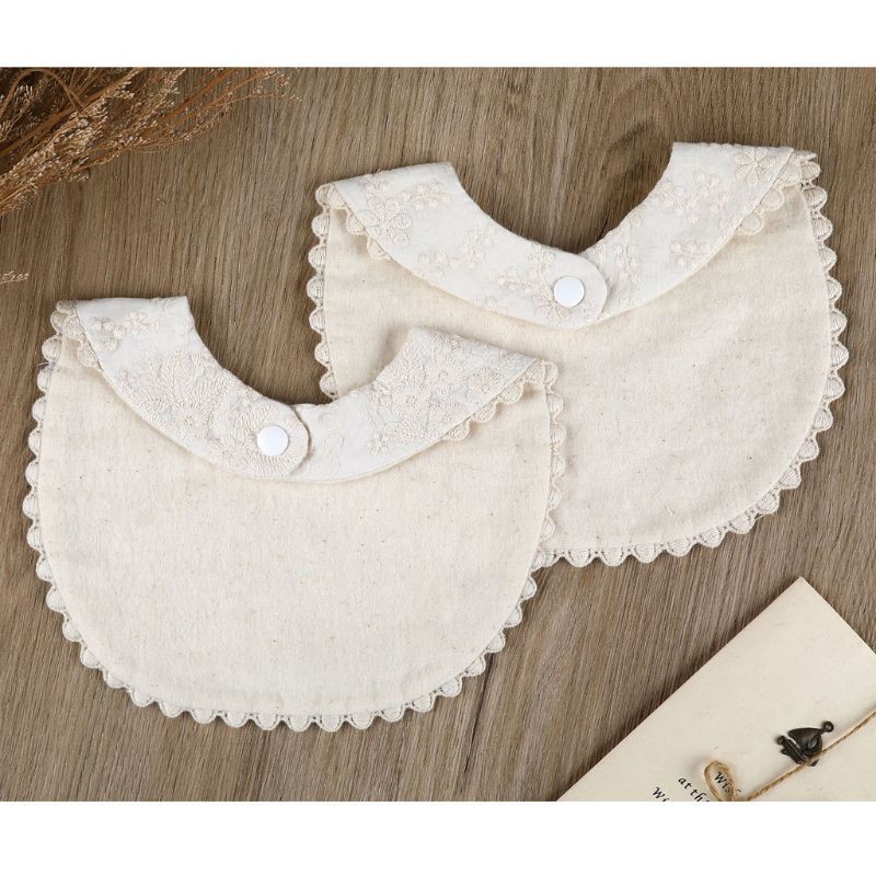 Newborn Baby Boys Girls Embroidery Saliva Towel Kids Baby Feeding Burp Cloths Bib Cotton Scarf