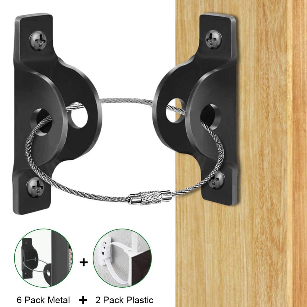 Furniture Anchors for Baby Proofing Metal Baby Proofing Furniture Straps Security Wall Anchors Kit Safe for Kids