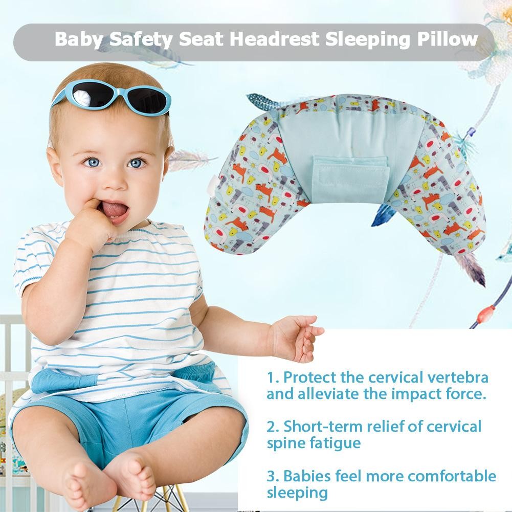 Baby Car Seat Headrest Head Support Sleeping Shoulder Belt Pillow Neck Cover Interior Travel Accessories