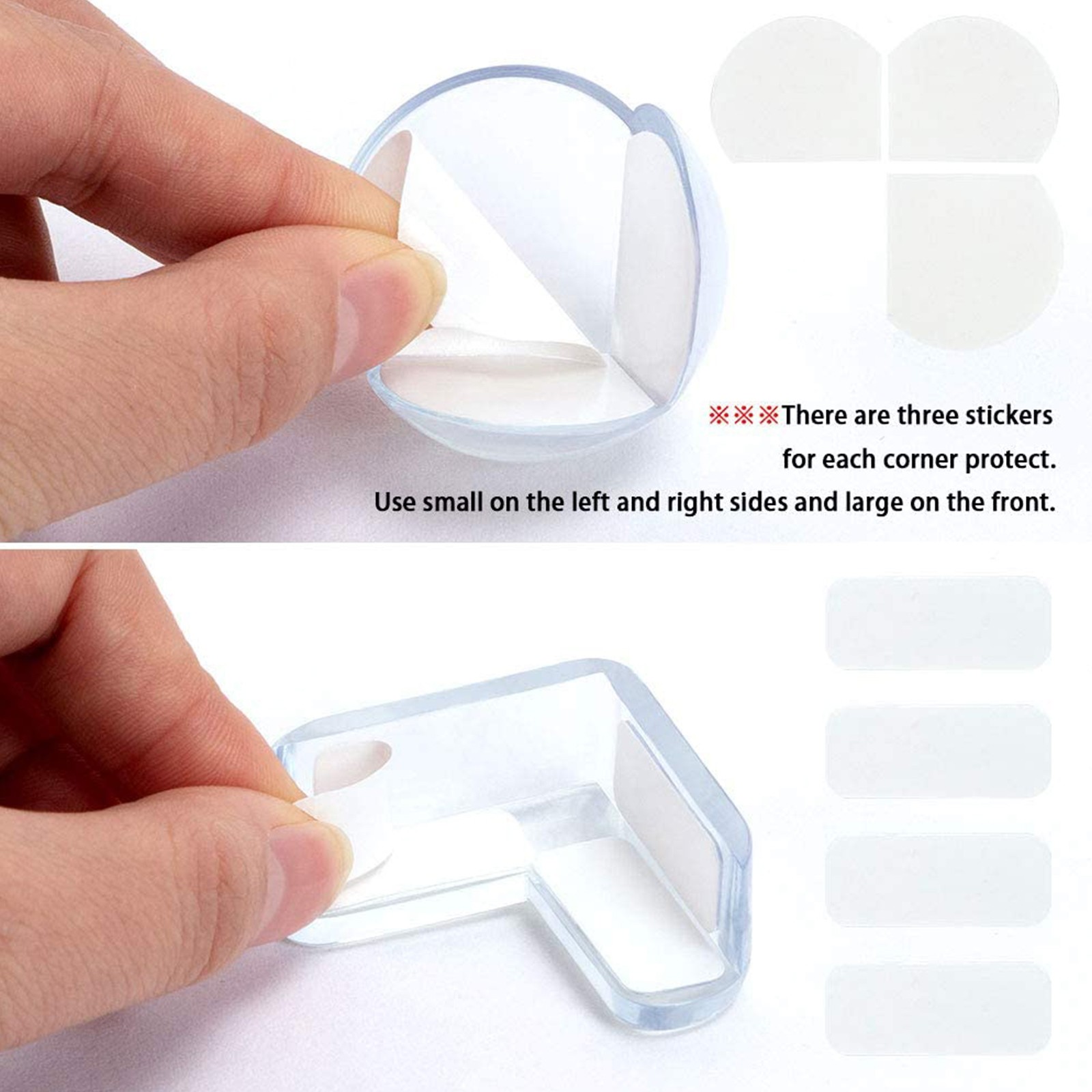 24pcs Baby Baby Safety Silicone Protector Table Corner Edge Protection Cover Children Anti Collision Angle Edge Guard