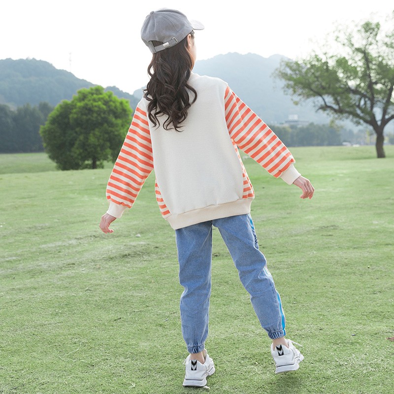 WKPK 4-18Year Girl Clothes New Spring Autumn Outdoor Casual Fashion Children Sportswear Cotton Comfortable Soft Kids Clothes