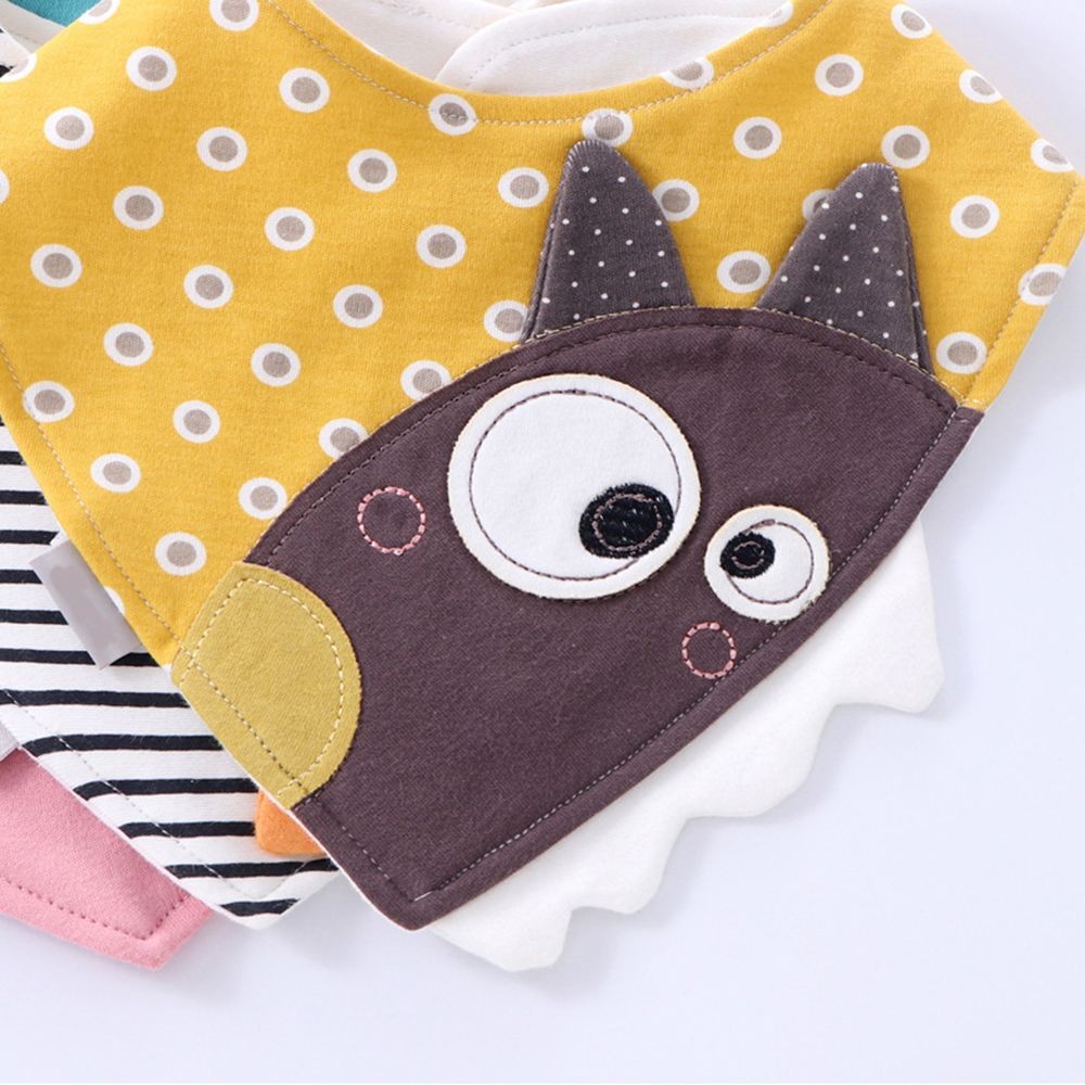 Baby Bibs Cartoon Animal Cotton Burp Cloths Waterproof Baby Feeding Bib Saliva Triangle Towel Infant Newborn Kids Stuff