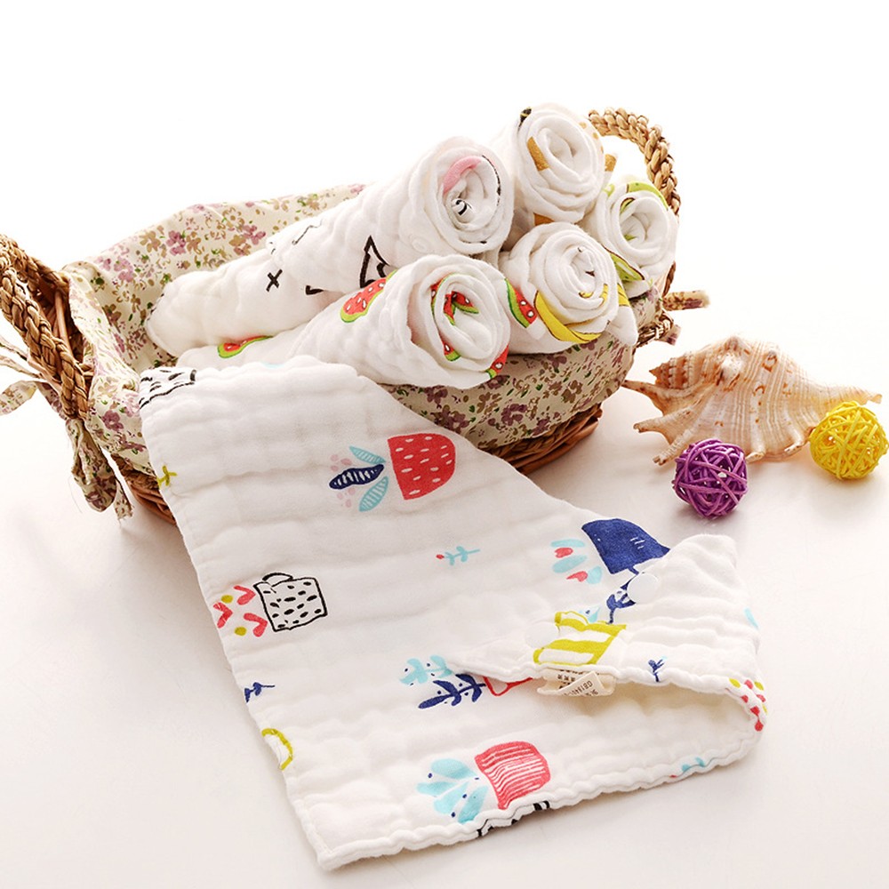 Baby Towel Newborn Cotton Triangle Burp Cloth Waterproof Bandana Bibs Baby Feeding Smock Burp Cloths Gauze Saliva Towel Baby Stuff