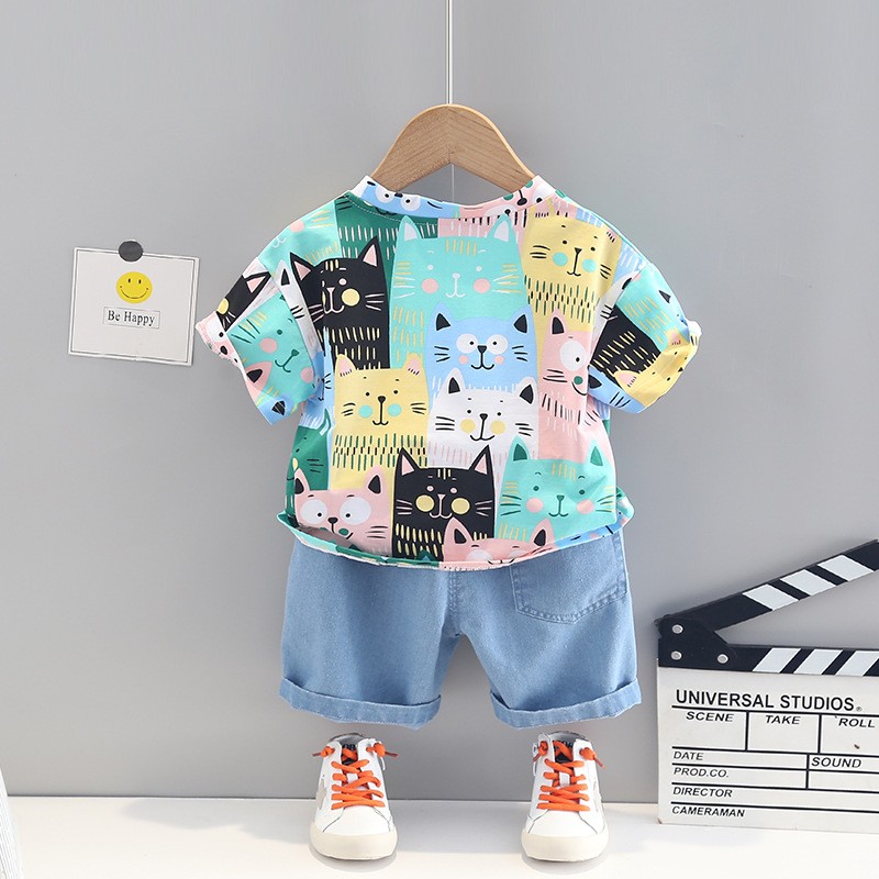 Boys Clothing Sets Infant Clothes Suits Short Sleeve T-shirt + Short Pants 2pcs Children's Kids Outfit