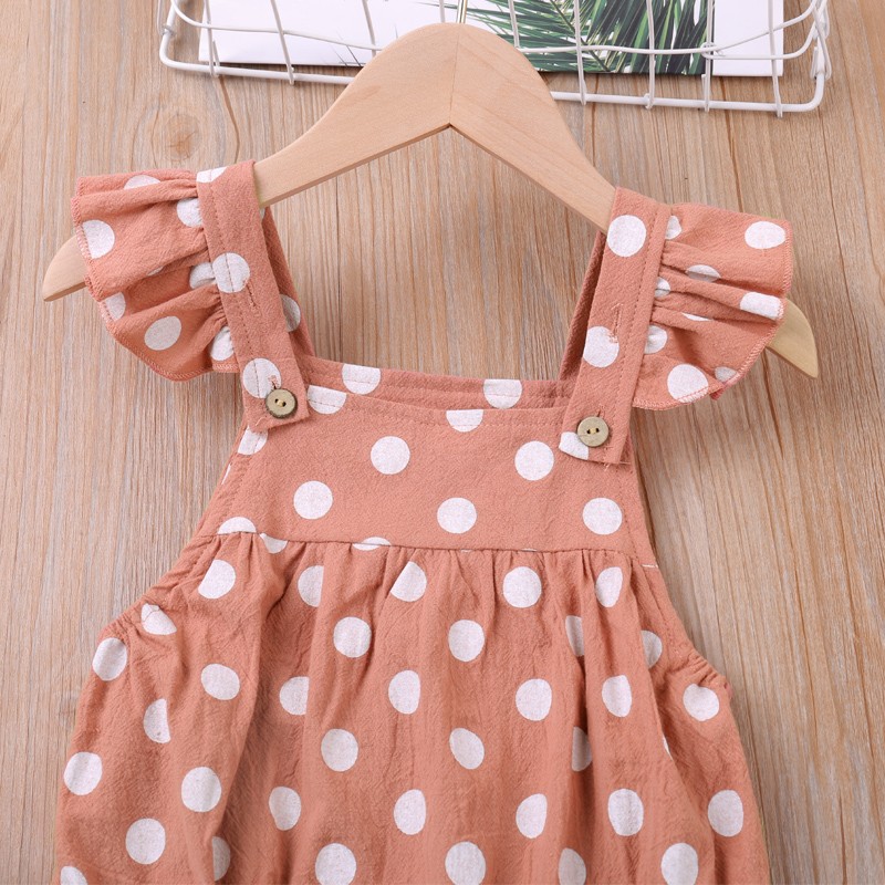 Sodawn-Baby Summer Baby Jumpsuit, Baby Clothes with Dotted Cotton Belts, with Hats, 0-24 Months, New Set