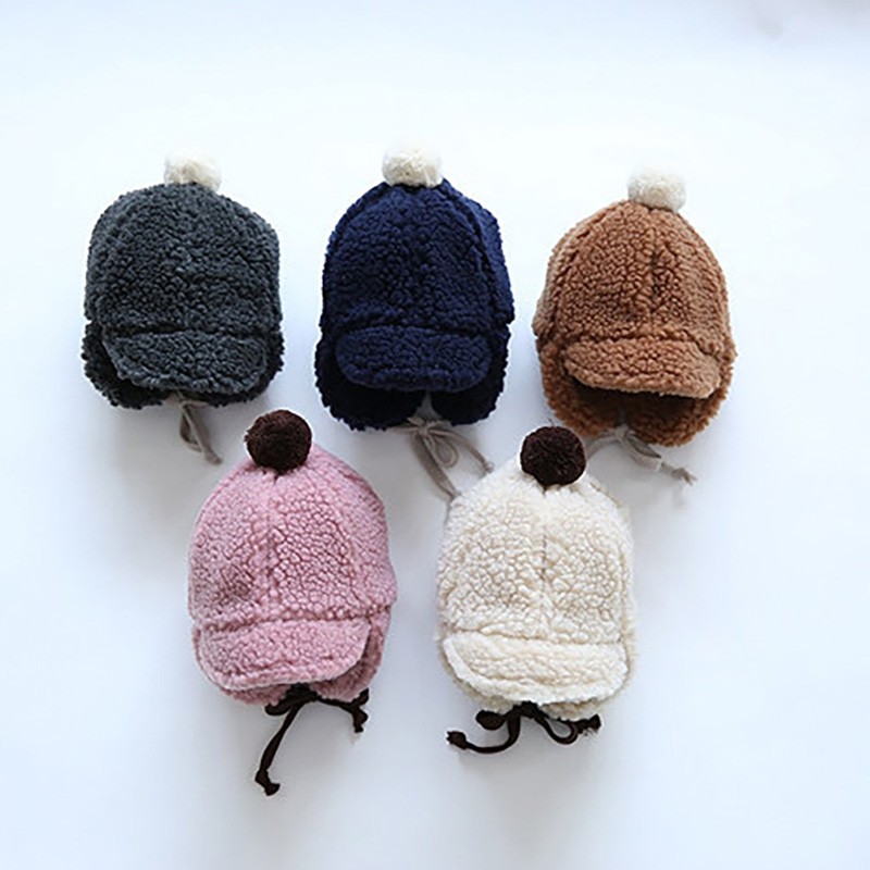 MILANCEL 2021 Winter Baby Hat Toddler Warm Caps Infant Girls Caps Teddy Fur Hats