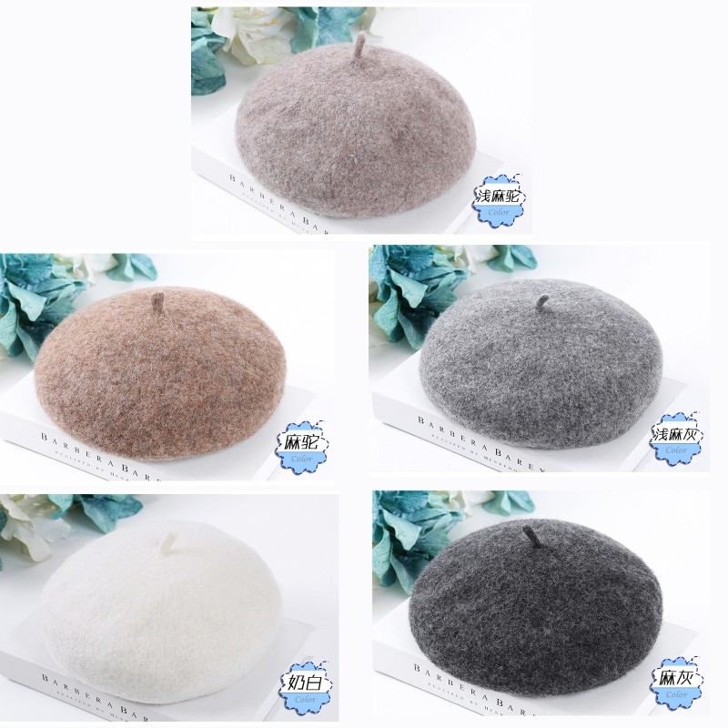 Fashion Spring Autumn Winter Wool Bonnet Princess Kids Girls Hats Lovely Beanie QX2D