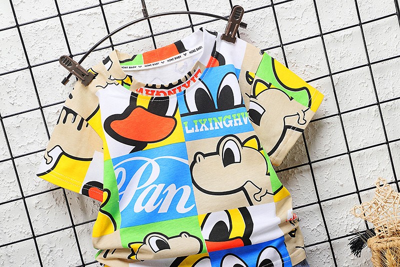 New summer baby clothes suit children boys girls cartoon cotton T-shirt shorts 2pcs/sets baby casual outfit kids tracksuits