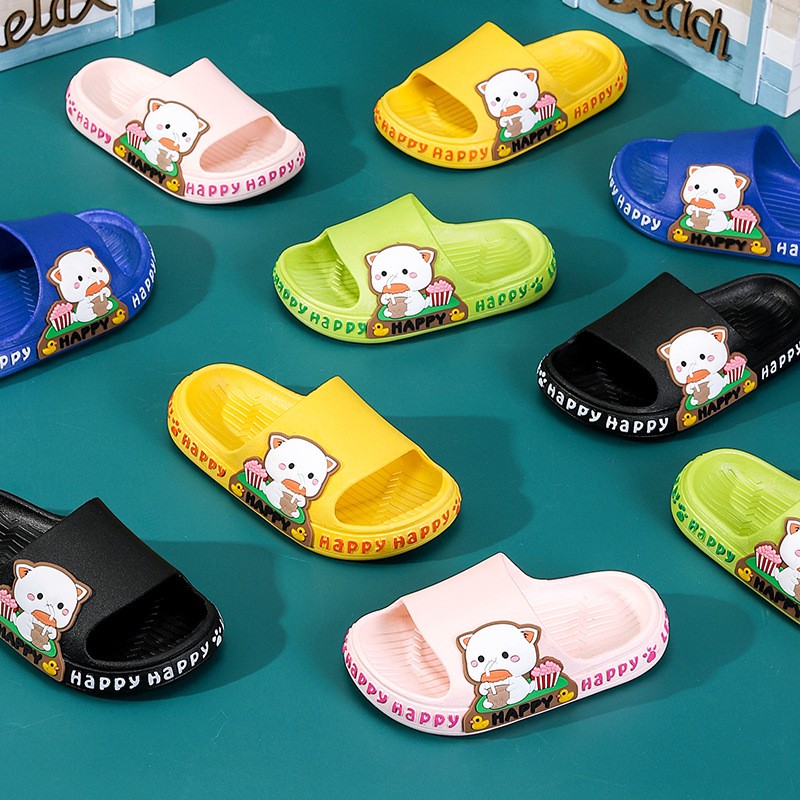 Children's slippers summer cartoon cute anti-skid soft bottom small children's room bath boys and girls home baby cold slippers