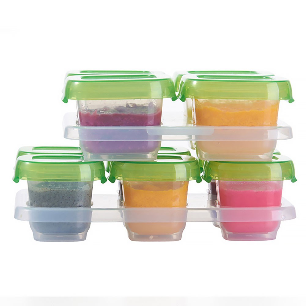 Snacks Cooling Container Dispenser Safe Seal Reusable Portable Stackable Food Storage Baby Block